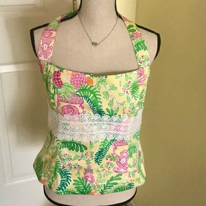 Lilly Pulitzer Lemon Sorbet halter top